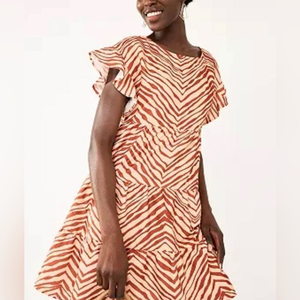 Nine West Asymmetrical Zebra Print Dress